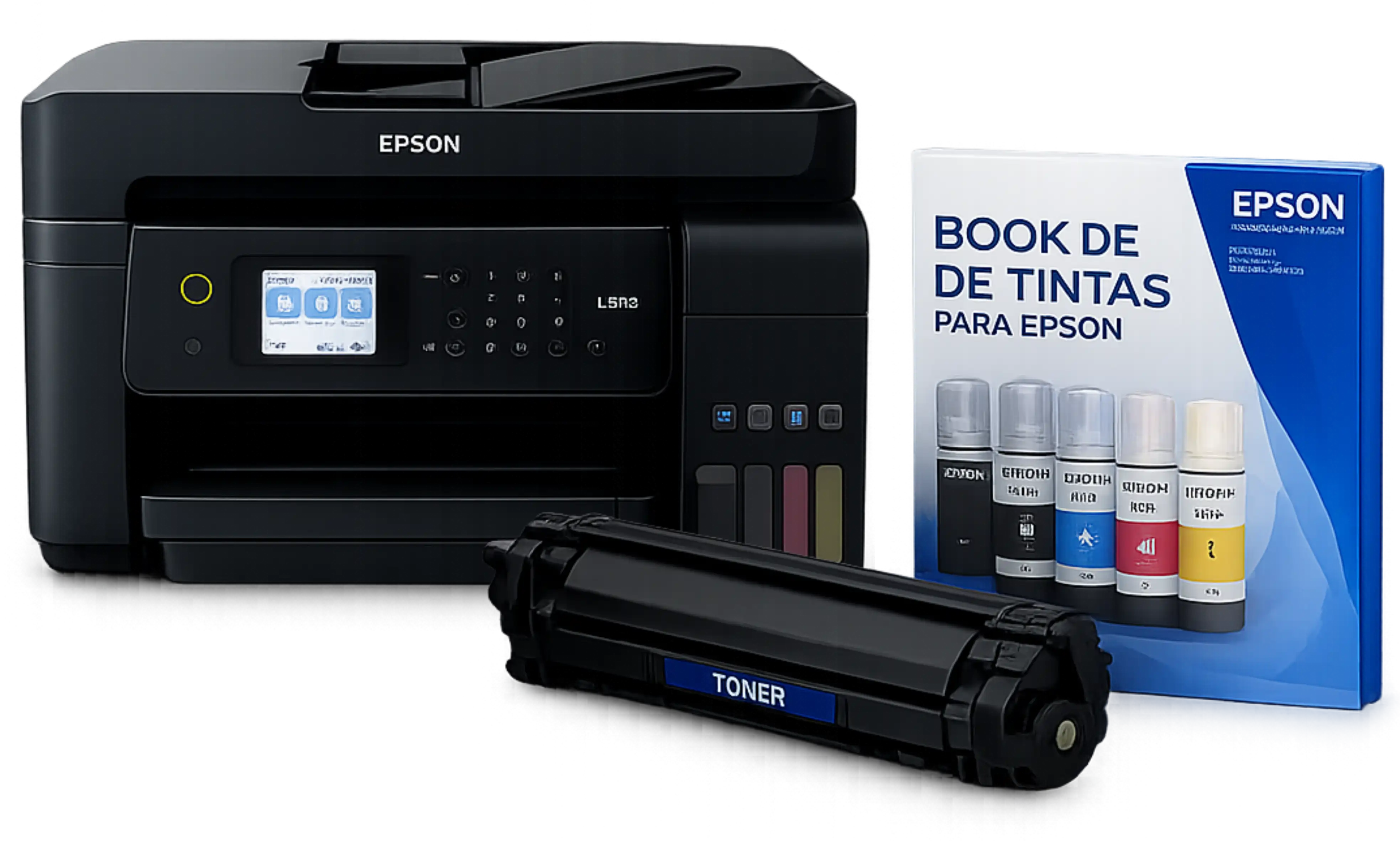 Impressora Epson, toner e kit de tintas